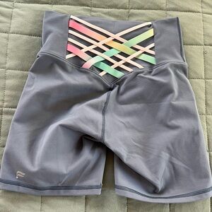 Fabletics Boost Powerhold High Waisted 6” Short Multicolor Accents Size XXS